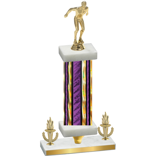 Premium Single Purple Glacier Victory Swimming Trophy