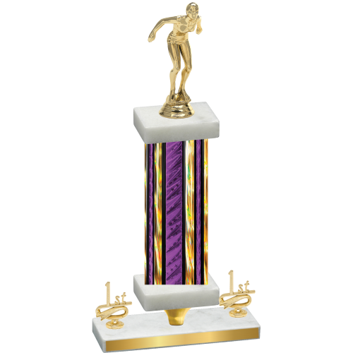 Premium Single Purple Glacier First Place Tennis Trophy