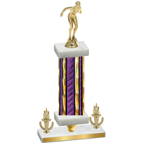 Premium Single Purple Glacier Victory Tennis Trophy