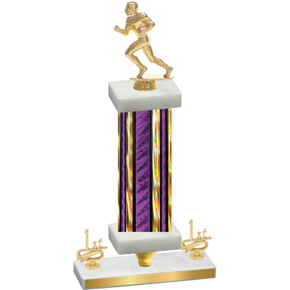 Premium Single Purple Glacier First Place Football Trophy