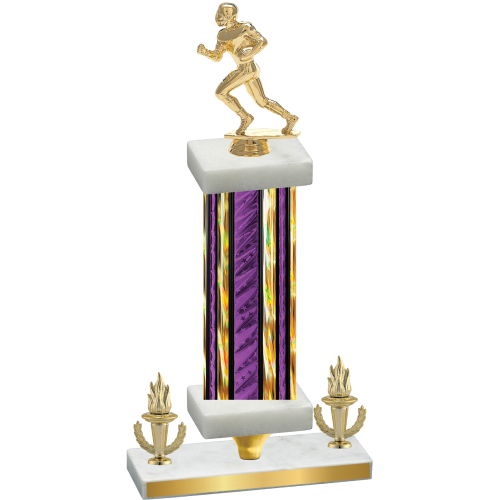 Premium Single Purple Glacier Victory Football Trophy