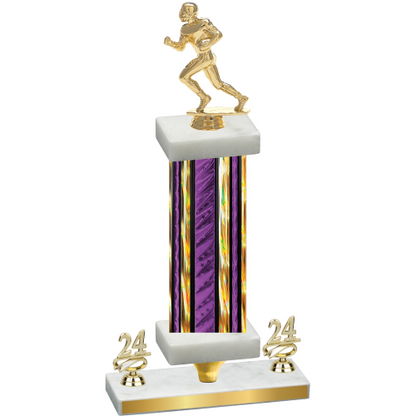 Premium Single Purple Glacier Year Football Trophy