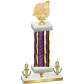 Premium Single Purple Glacier Victory Swimming Trophy