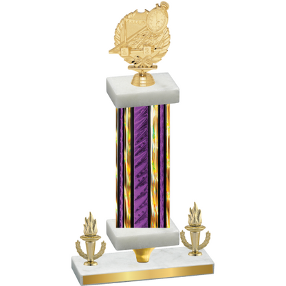 Premium Single Purple Glacier Victory Swimming Trophy