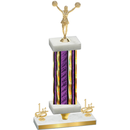 Premium Single Purple Glacier First Place Cheerleading Trophy