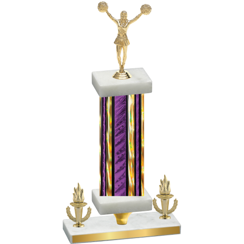 Premium Single Purple Glacier Victory Cheerleading Trophy