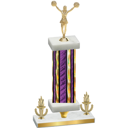 Premium Single Purple Glacier Victory Cheerleading Trophy