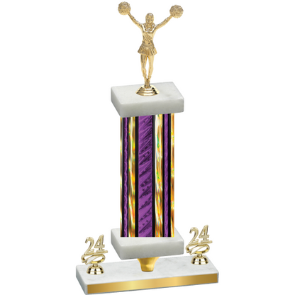 Premium Single Purple Glacier Year Cheerleading Trophy