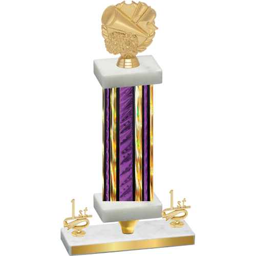 Premium Single Purple Glacier First Place Cheerleading Trophy