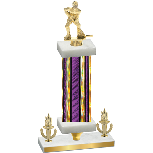 Premium Single Purple Glacier Victory Hockey Trophy