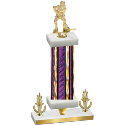 Premium Single Purple Glacier Victory Hockey Trophy