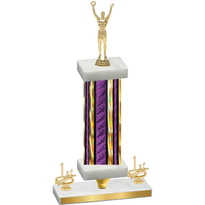 Premium Single Purple Glacier First Place Victory Trophy