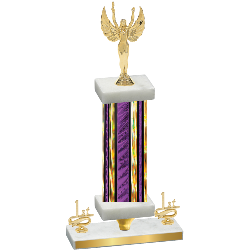 Premium Single Purple Glacier First Place Victory Trophy