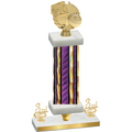 Premium Single Purple Glacier Third Place Basketball Trophy