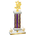 Premium Single Purple Glacier First Place Pickleball Trophy