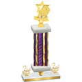 Premium Single Purple Glacier Second Place Pickleball Trophy