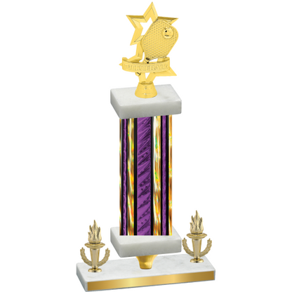 Premium Single Purple Glacier Victory Pickleball Trophy