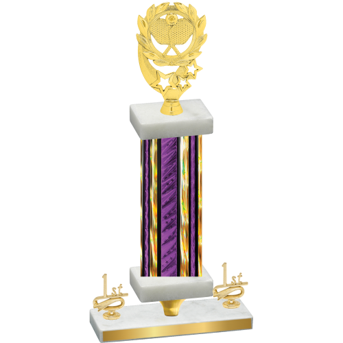 Premium Single Purple Glacier First Place Pickleball Trophy