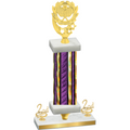 Premium Single Purple Glacier Second Place Pickleball Trophy