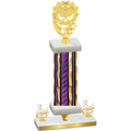 Premium Single Purple Glacier Third Place Pickleball Trophy