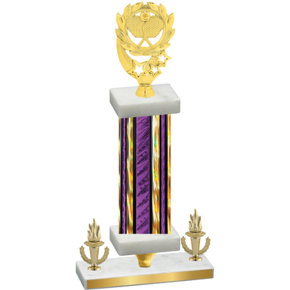 Premium Single Purple Glacier Victory Pickleball Trophy