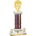 Premium Single Purple Glacier Year Pickleball Trophy