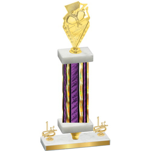 Premium Single Purple Glacier First Place Pickleball Trophy