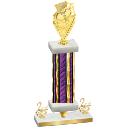 Premium Single Purple Glacier Second Place Pickleball Trophy