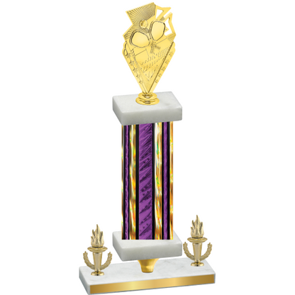 Premium Single Purple Glacier Victory Pickleball Trophy