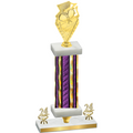 Premium Single Purple Glacier Year Pickleball Trophy
