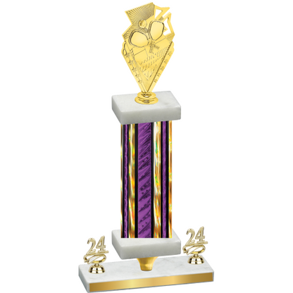 Premium Single Purple Glacier Year Pickleball Trophy