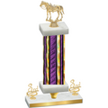 Premium Single Purple Glacier Third Place Horses Trophy