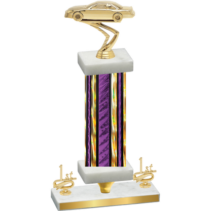 Premium Single Purple Glacier First Place Cars Trophy