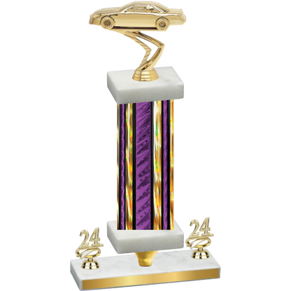 Premium Single Purple Glacier Year Cars Trophy