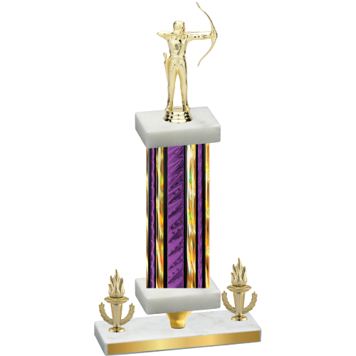 Premium Single Purple Glacier Victory Archery Trophy