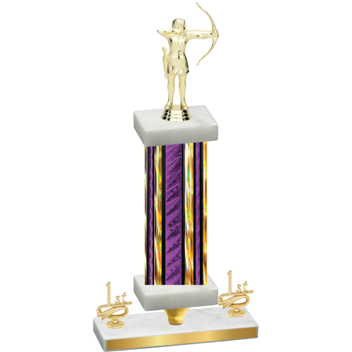 Premium Single Purple Glacier First Place Archery Trophy