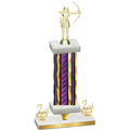Premium Single Purple Glacier Second Place Archery Trophy