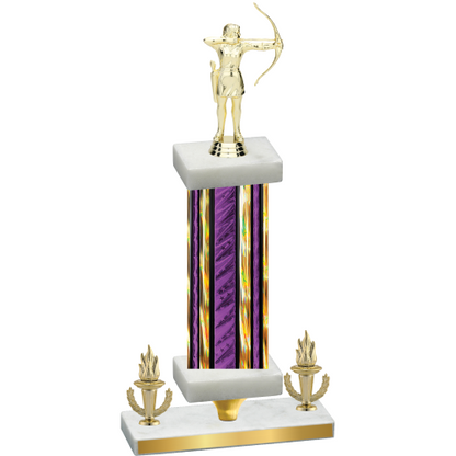 Premium Single Purple Glacier Victory Archery Trophy