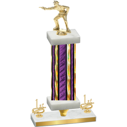 Premium Single Purple Glacier First Place Shooter Trophy