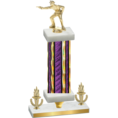 Premium Single Purple Glacier Victory Shooter Trophy