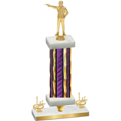 Premium Single Purple Glacier First Place Shooter Trophy