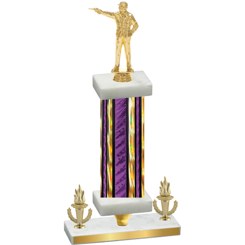 Premium Single Purple Glacier Victory Shooter Trophy