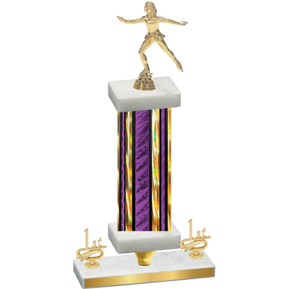 Premium Single Purple Glacier First Place Skater Trophy