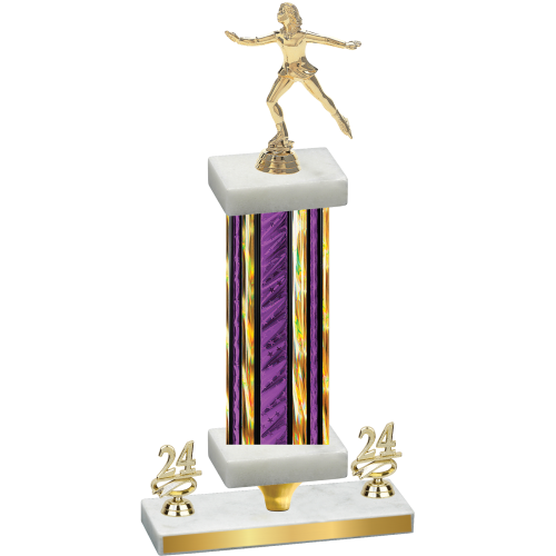 Premium Single Purple Glacier Year Skater Trophy