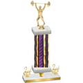 Premium Single Purple Glacier Second Place Weights Trophy