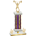 Premium Single Purple Glacier Fourth Place Weights Trophy