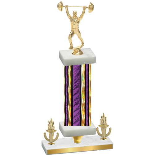 Premium Single Purple Glacier Victory Weights Trophy