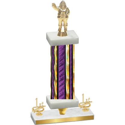 Premium Single Purple Glacier First Place Holiday Trophy