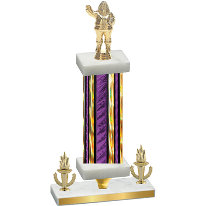 Premium Single Purple Glacier Victory Holiday Trophy