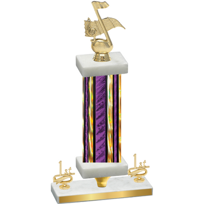 Premium Single Purple Glacier First Place Music Trophy